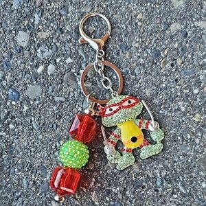 Colorful Frog Keychain with Beads